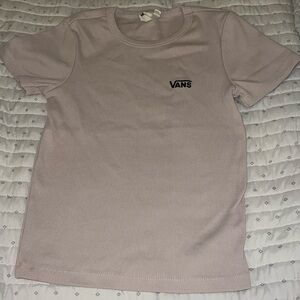 pale pink vans t shirt women’s